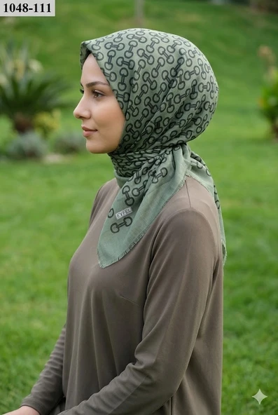 Eyfel Desenli Dimi Pamuk Eşarp 1048-111 ürün görseli 1