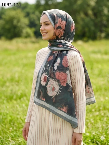 Velscarfs Soft Pamuk Şal (Gri) 1092-121 ürün görseli 1