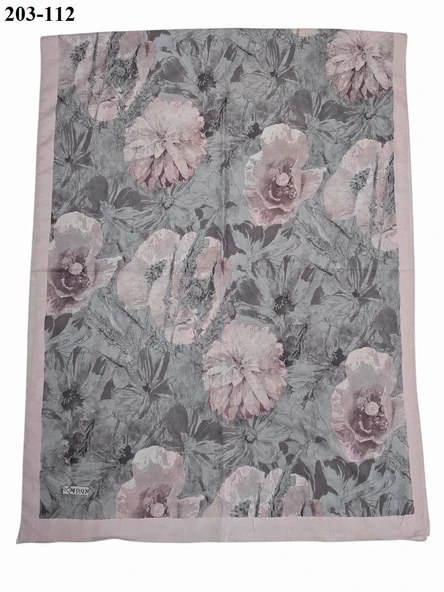 MoonScarf Bambu Kraş Pamuk Şal (Pudra) 203-112 - Resim 2
