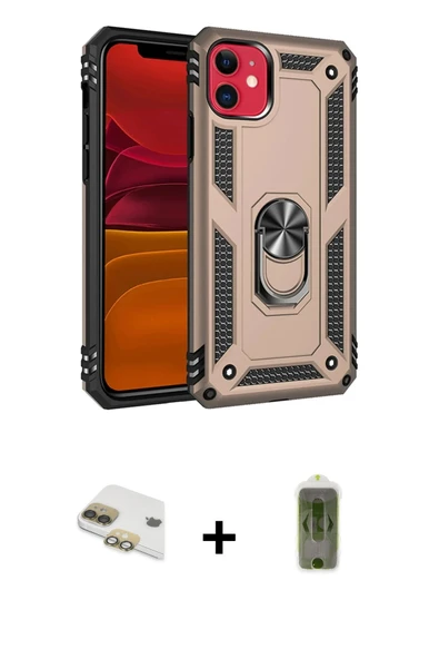MARSİLYAN™- iPhone 11 Kılıf Ahenk Klasik Koleksiyonu - Siyah Joko Magic 5D Hayalet Cam + Pers Alüminyum Kamera Lens - GD ürün görseli 1