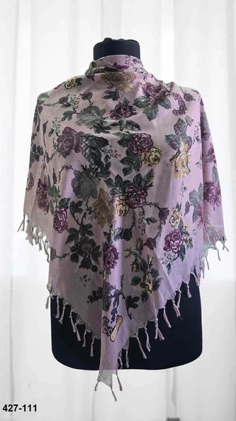 Ezgi Fashion Desenli Sökme Boncuklu Eşarp 427-111 ürün görseli 1