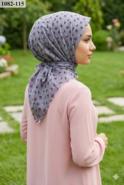 Dolce Cool Desenli Dimi Pamuk Eşarp 1082-115 ürün görseli 1