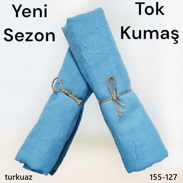 Soft İpek Bambu Pamuk Şal (turkuaz mavi) 155-127 ürün görseli 1