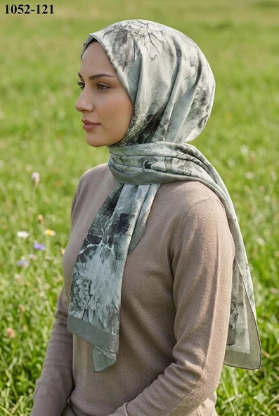 MoonScarf Bambu Kraş Pamuk Şal (Küf Yeşili) 1052-121 ürün görseli 1