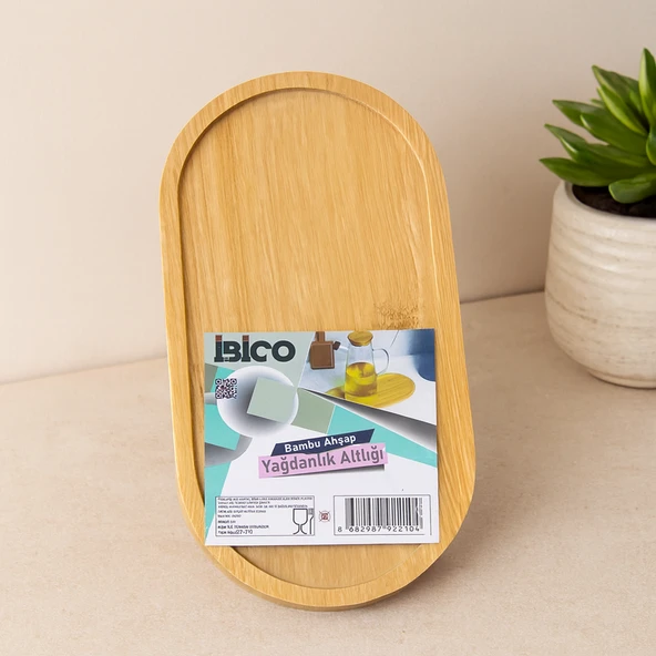 Oval Bambu Mini Tepsi - Yağdanlık Altlık 12 X 23.3 X 0.8 Cm ürün görseli 1
