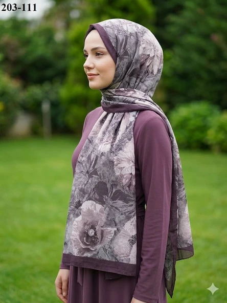 MoonScarf Bambu Kraş Pamuk Şal (Eski Lavanta) 203-111 ürün görseli 1