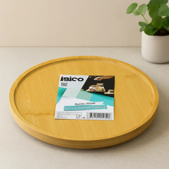 Bambu Yuvarlak Sunum Tepsisi 24.5 Cm Ayaklı ürün görseli 1