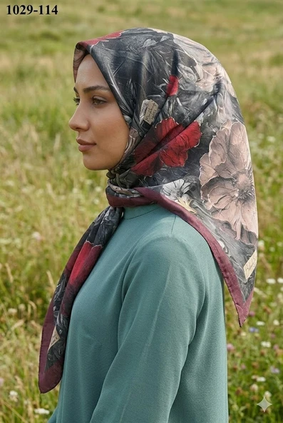BelindaScarf Bambu Pamuk Eşarp (Bordo) 1029-115 ürün görseli 1