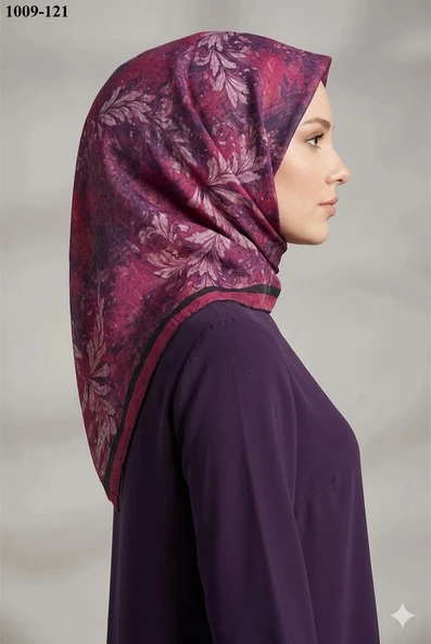 MoonScarf Desenli Bambu Pamuk Eşarp 1009-121 ürün görseli 1