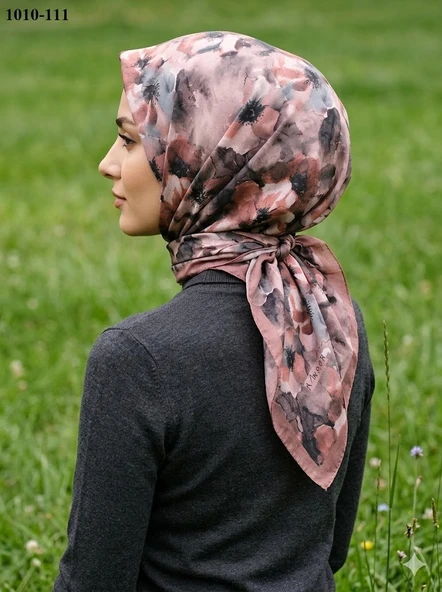 MoonScarf Desenli Bambu Pamuk Eşarp 1010-111 ürün görseli 1