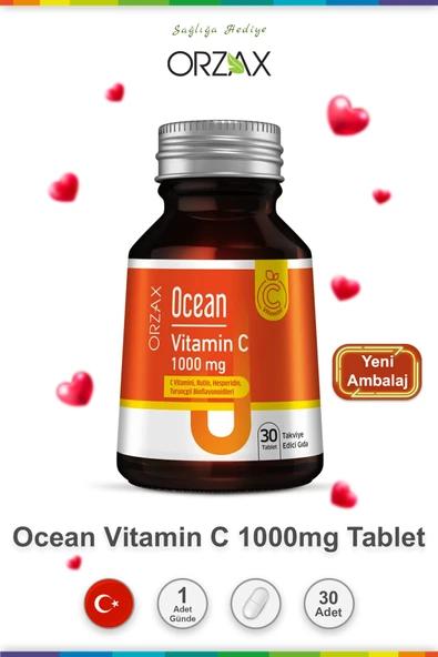 Orzax Ocean Vitamin C 30 Tablet ürün görseli 1