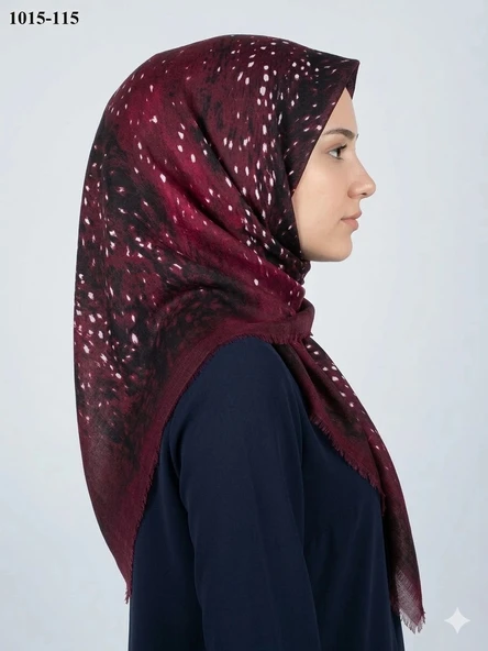 Dolce Cool Desenli Flamlı Pamuk Eşarp 1015-115 ürün görseli 1