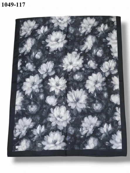 MoonScarf Soft Pamuk Şal (siyah) 1049-117 - Resim 2