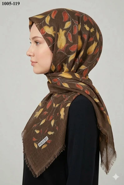 Polo İst Desenli Flamlı Pamuk Eşarp 1005-119 ürün görseli 1