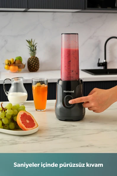 Mixfresh 7026H Kişisel Smoothie Blender Antrasit Siyah - Resim 7