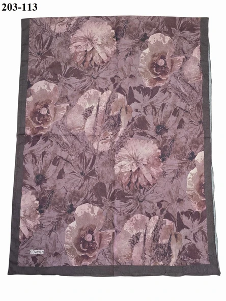 MoonScarf Bambu Kraş Pamuk Şal (Kahve) 203-113 - Resim 2