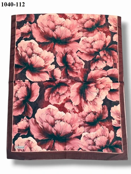 MoonScarf Soft Pamuk Şal (Bordo) 1040-112 - Resim 2