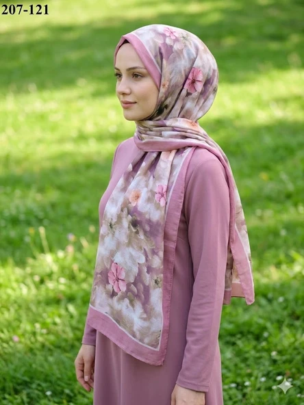 MoonScarf Bambu Kraş Pamuk Şal (Gül Pembe) 207-121 ürün görseli 1