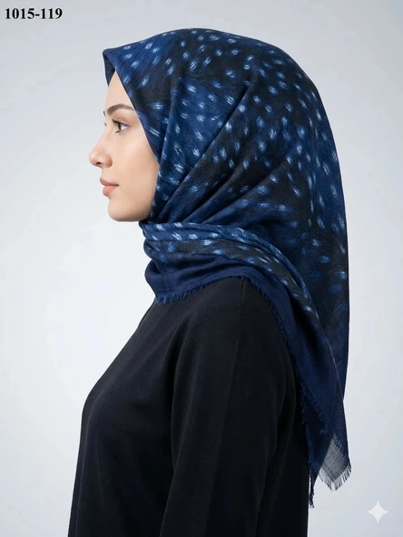 Dolce Cool Desenli Flamlı Pamuk Eşarp 1015-119 ürün görseli 1
