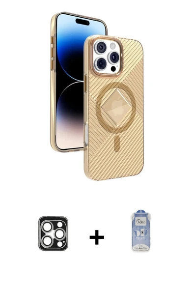 MARSİLYAN™- iPhone 16 Pro Max Kılıf Nova Modern Prime - Siyah Joko Magic 5D Cam + PVD Metal Kamera Lens - GS ürün görseli 1