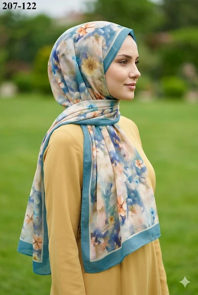 MoonScarf Bambu Kraş Pamuk Şal (Yeşil ) 207-122 ürün görseli 1