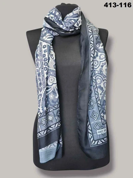 Soft İpek Etnik Desen Soft Şal 413-116 - Resim 2