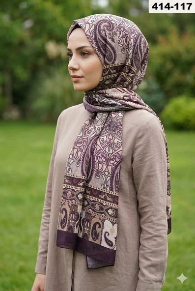 Eylül İpek Etnik Desen Soft Şal 414-117 ürün görseli 1