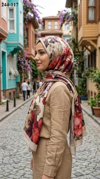 Sharell Soft Pamuk Şal (Bej Serisi) 244-117 ürün görseli 1