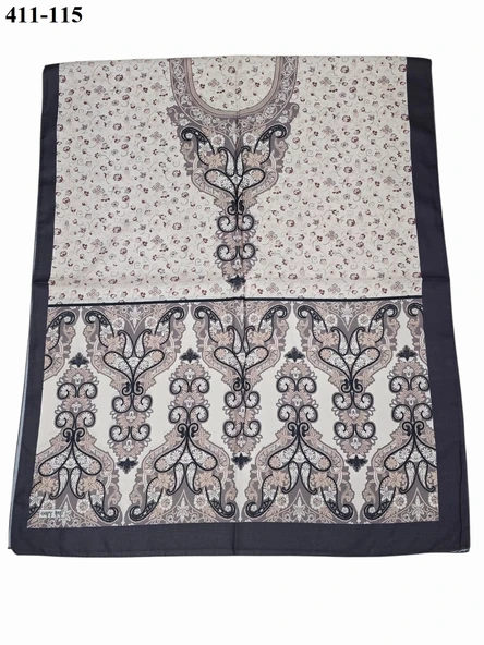 Soft İpek Etnik Desen Soft Şal 411-115 - Resim 2