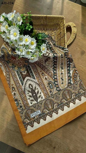 Eylül İpek Etnik Desen Soft Şal 431-124 - Resim 2