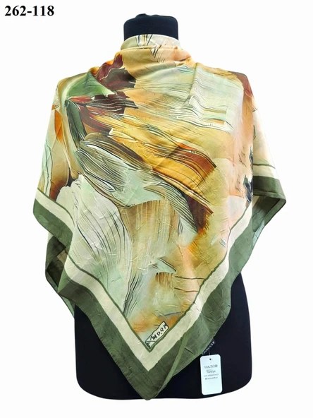 MoonScarf Desenli Bambu Pamuk Eşarp 262-118 - Resim 2