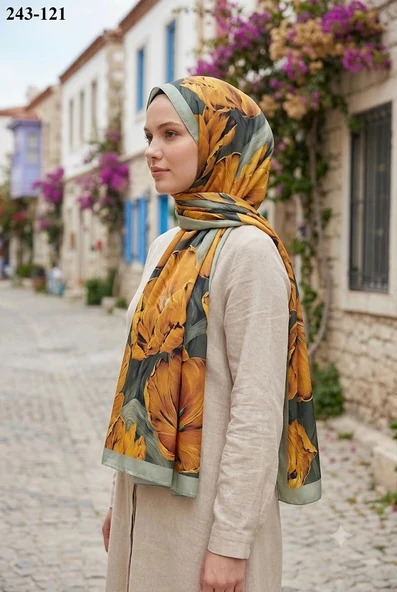 Sharell Soft Pamuk Şal (Yeşil) 243-121 ürün görseli 1