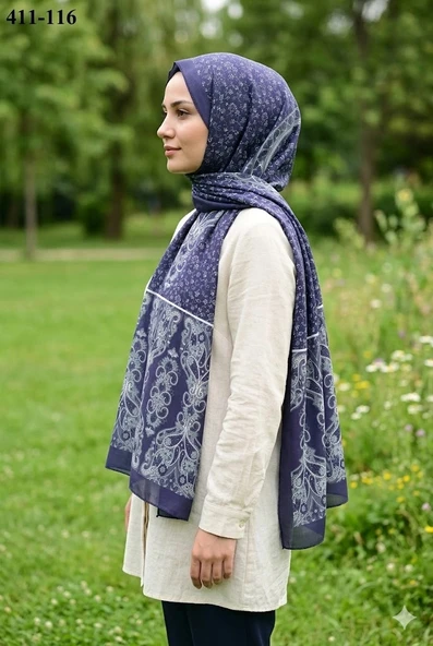 Soft İpek Etnik Desen Soft Şal 411-116 ürün görseli 1