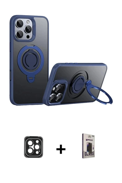 MARSİLYAN™- iPhone 16 Pro Max Kılıf Zirve Çizgi Prime - Siyah Bilvis Hayalet Cam Ekran Koruyucu + PVD Metal Kamera Lens ürün görseli 1