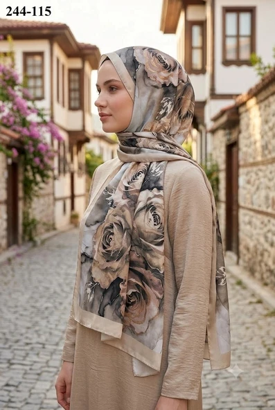 Sharell Soft Pamuk Şal (Bej Serisi) 244-115 ürün görseli 1