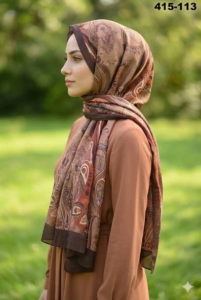 Eylül İpek Etnik Desen Soft Şal 415-113 ürün görseli 1