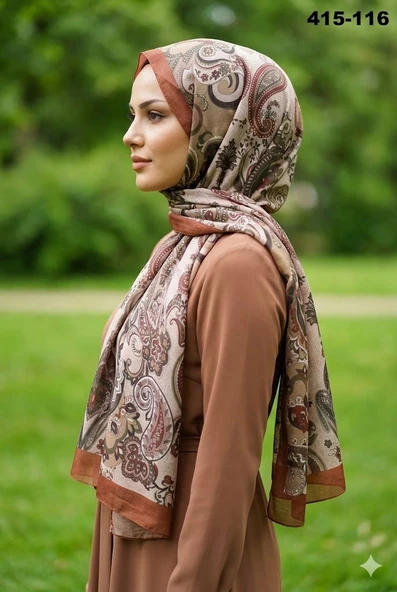 Eylül İpek Etnik Desen Soft Şal 415-116 ürün görseli 1