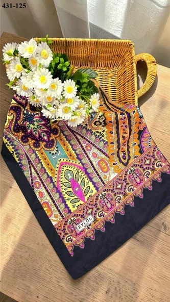 Eylül İpek Etnik Desen Soft Şal 431-125 - Resim 2