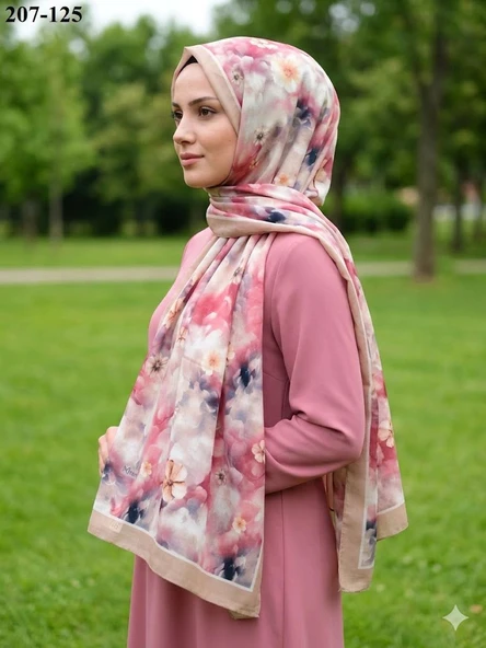 MoonScarf Bambu Kraş Pamuk Şal (Camel) 207-125 ürün görseli 1