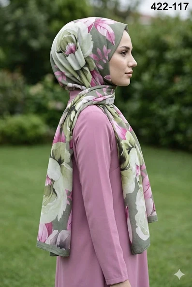 Eylül İpek Çiçek Desen Soft Şal 422-117 ürün görseli 1