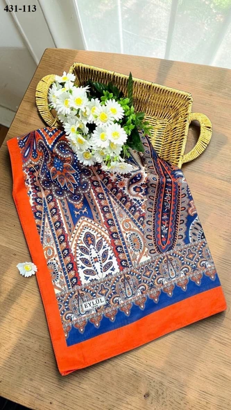 Eylül İpek Etnik Desen Soft Şal 431-113 - Resim 2