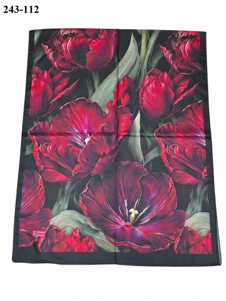 Sharell Soft Pamuk Şal (Siyah) 243-112 - Resim 2