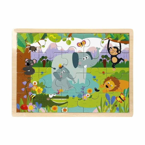 S01002909 PUZZLE ANMALS 5 PCS 2 AST - Resim 2