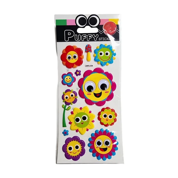 Oynar Gözlü Stickers Çiçekler ürün görseli 1