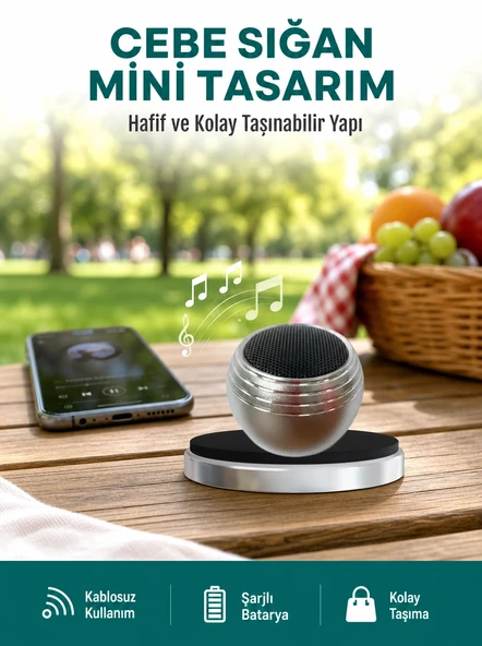 Cep Boy Bluetooth Hoparlör Güçlü Ses Çıkışı Tws Destekli Yeni Nesil ürün görseli 1