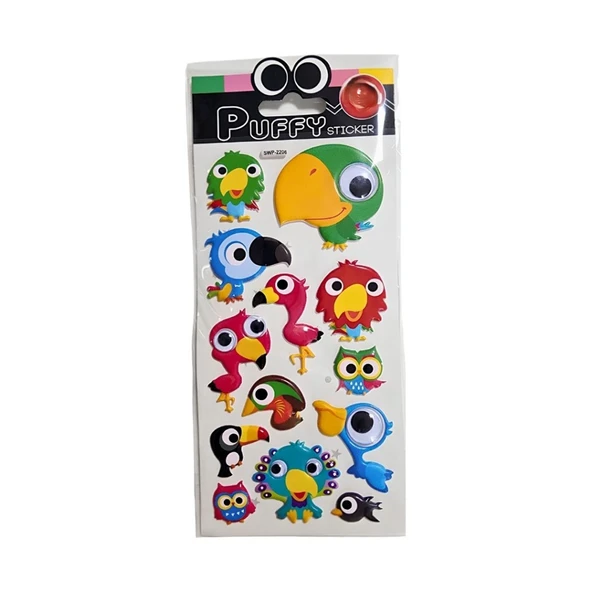 Oynar Gözlü Stickers Papağanlar ürün görseli 1
