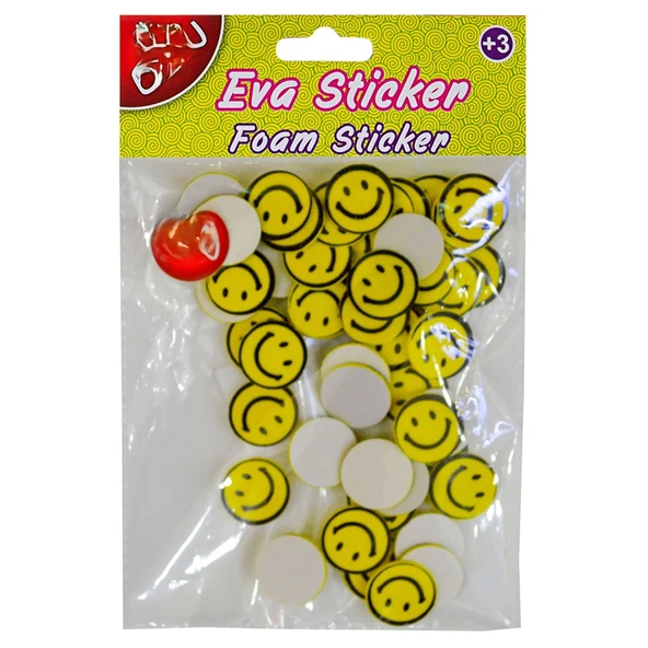Eva Sticker Gülen Yüz Küçük ürün görseli 1