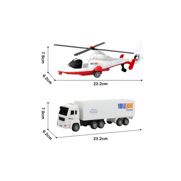 BIG251H1 CITY CAR HELİKOPTER/KAMYON 2 Lİ ARAÇ ürün görseli 1