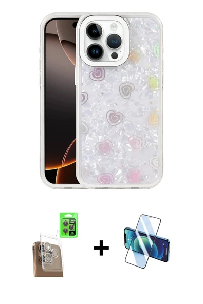 MARSİLYAN™- iPhone 16 Pro Max Kılıf Odak Prime - Siyah 3D Antistatik Seramik Nano Ekran Koruyucu + Raze Metal Kamera Len ürün görseli 1