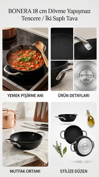 Bonera 18 cm Döküm Yumurta Sahan Tavası ürün görseli 1